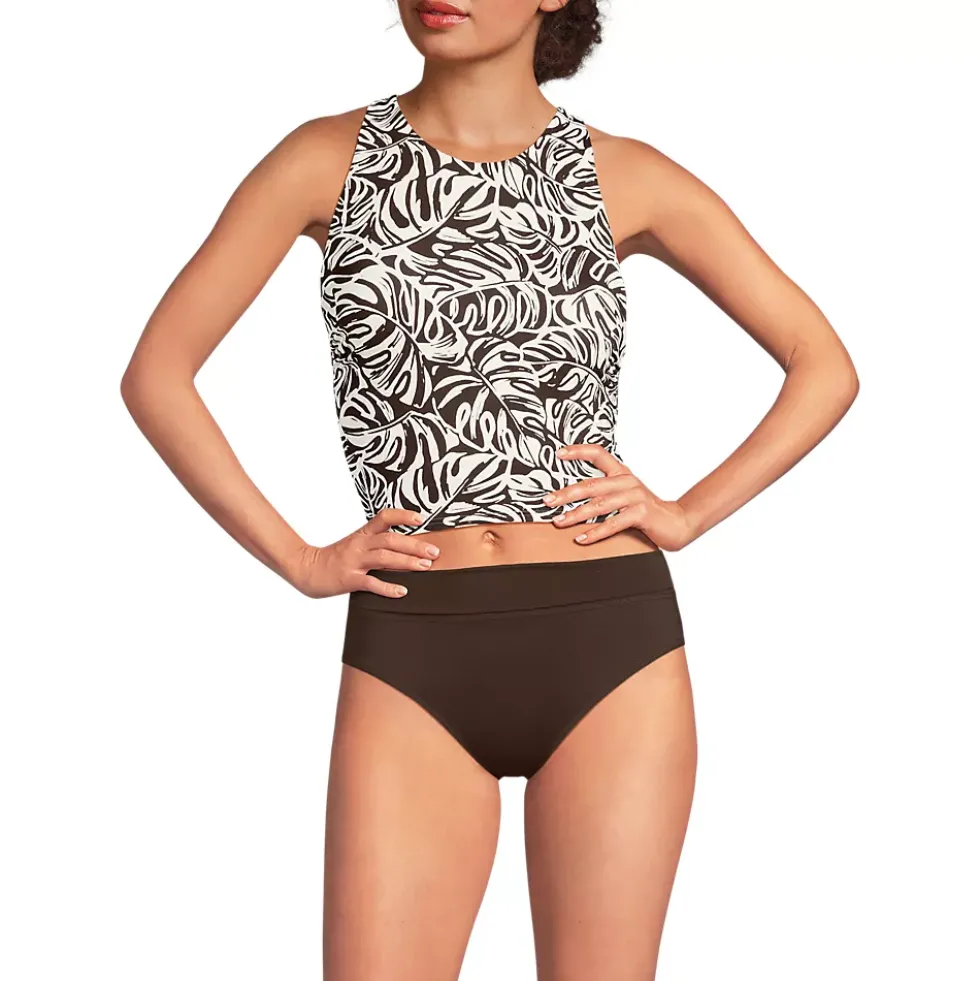 Women's High Neck Racerback Midkini Top