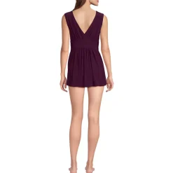 Women's High Neck Ruched Swim Dress