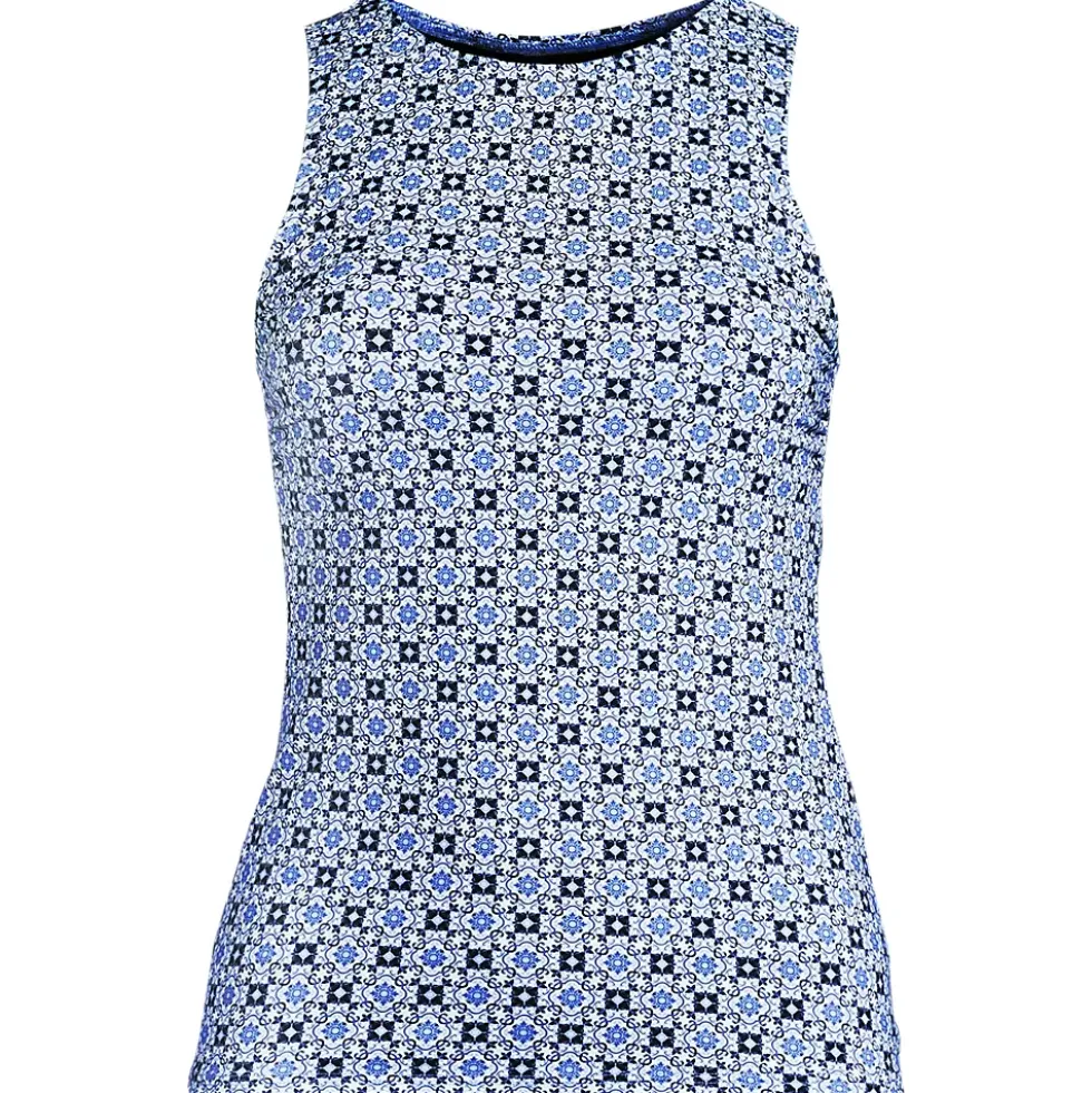 Women's High Neck UPF 50 Sun Protection Modest Tankini Swimsuit Top