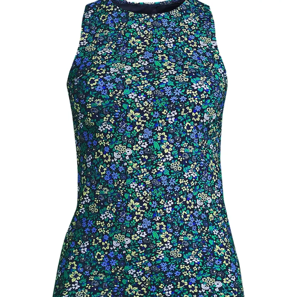 Women's High Neck UPF 50 Sun Protection Modest Tankini Swimsuit Top
