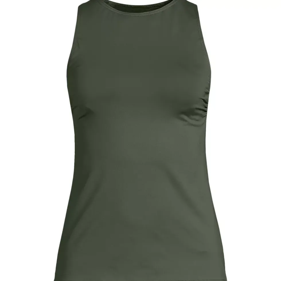Women's High Neck UPF 50 Sun Protection Modest Tankini Swimsuit Top