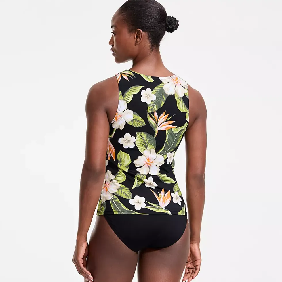 Women's High Neck UPF 50 Sun Protection Modest Tankini Swimsuit Top
