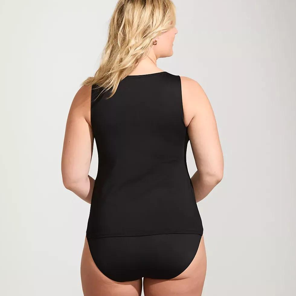 Women's High Neck UPF 50 Sun Protection Modest Tankini Swimsuit Top