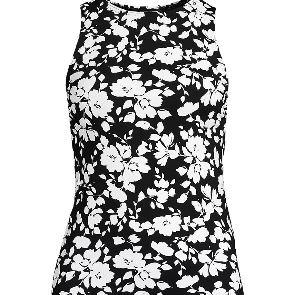 Women's High Neck UPF 50 Sun Protection Modest Tankini Swimsuit Top