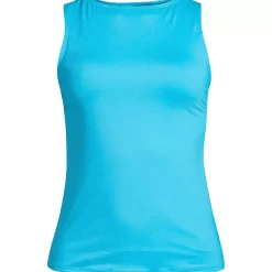 Women's High Neck UPF 50 Sun Protection Modest Tankini Swimsuit Top