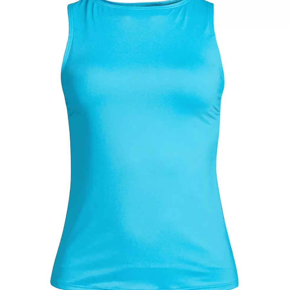 Women's High Neck UPF 50 Sun Protection Modest Tankini Swimsuit Top