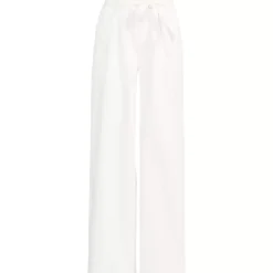 Women's High Ridge Twill Pull On Pleated Wide Leg Pants
