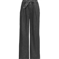 Women's High Ridge Twill Pull On Pleated Wide Leg Pants