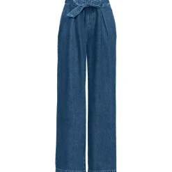 Women's High Ridge Twill Pull On Pleated Wide Leg Pants
