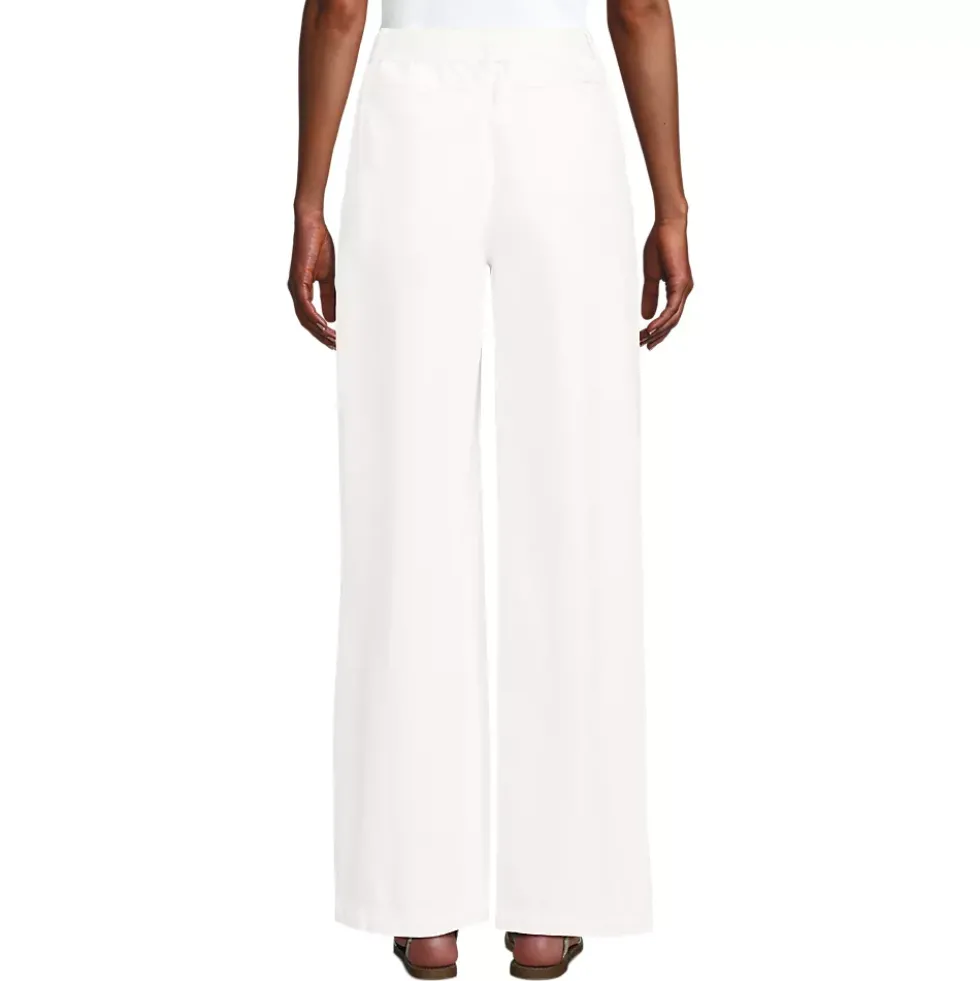 Women's High Ridge Twill Pull On Pleated Wide Leg Pants