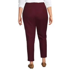 Women's High Rise Bi Stretch Pintuck Pencil Ankle Pants