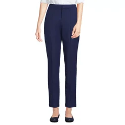 Women's High Rise Bi Stretch Pintuck Pencil Ankle Pants