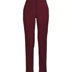 Women's High Rise Bi Stretch Pintuck Pencil Ankle Pants
