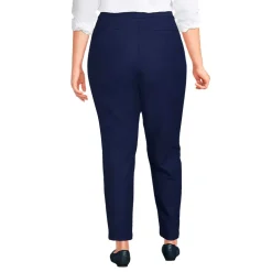 Women's High Rise Bi Stretch Pintuck Pencil Ankle Pants