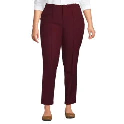 Women's High Rise Bi Stretch Pintuck Pencil Ankle Pants
