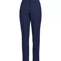 Women's High Rise Bi Stretch Pintuck Pencil Ankle Pants