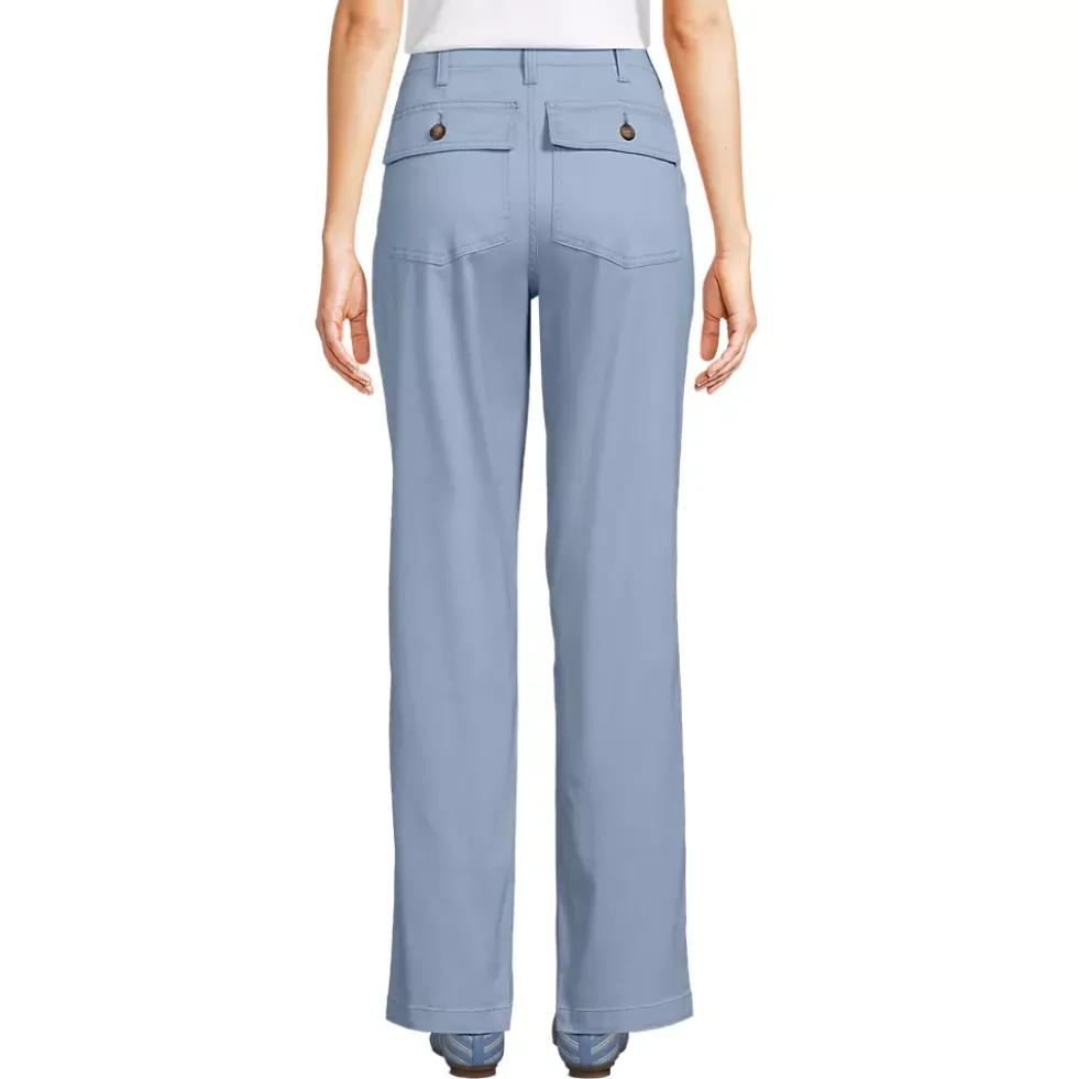 Women's High Rise Chino Utility Straight Leg Pants
