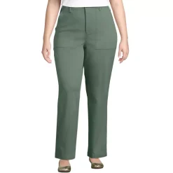 Women's High Rise Chino Utility Straight Leg Pants