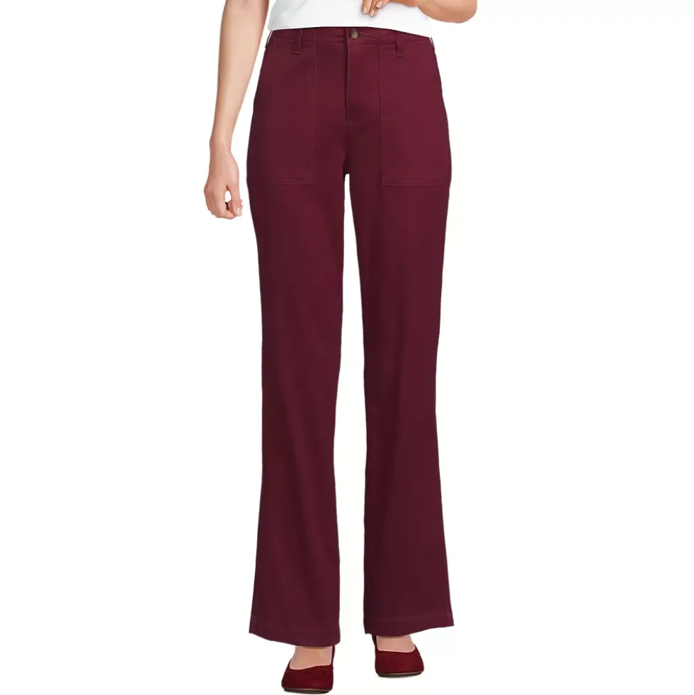 Women's High Rise Chino Utility Straight Leg Pants