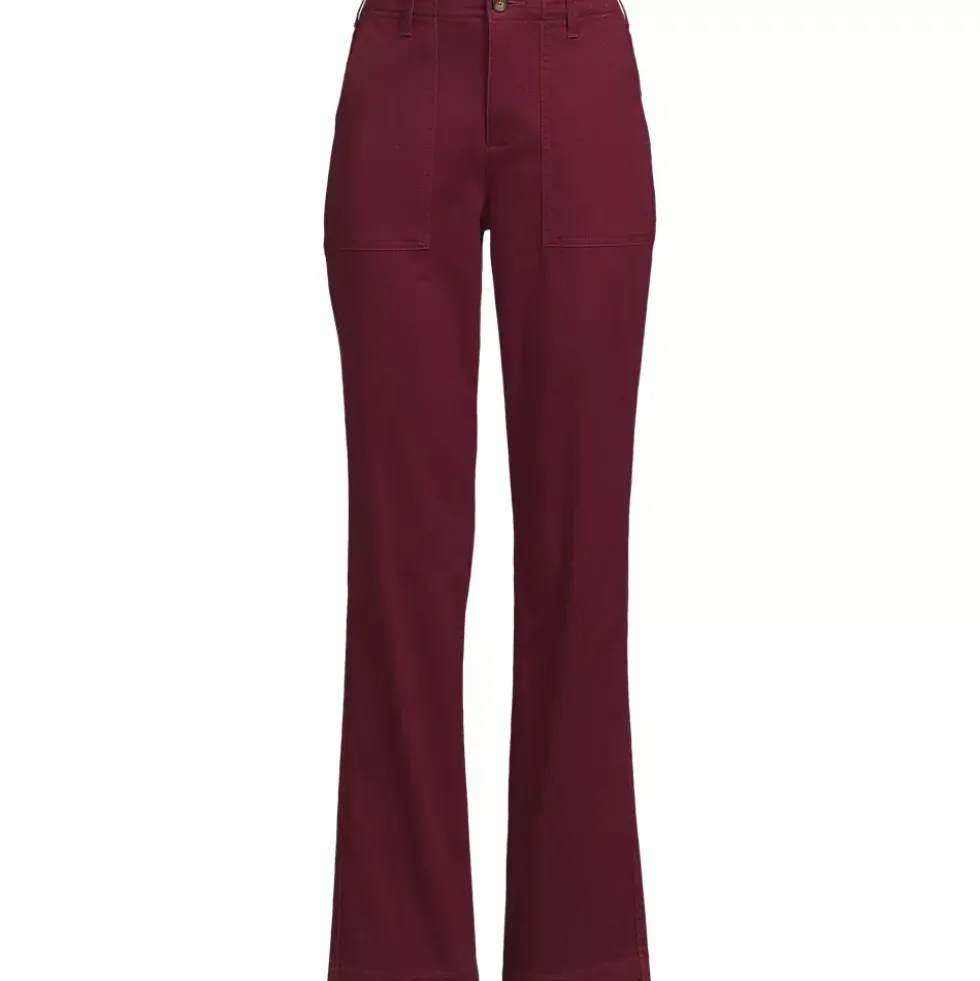 Women's High Rise Chino Utility Straight Leg Pants