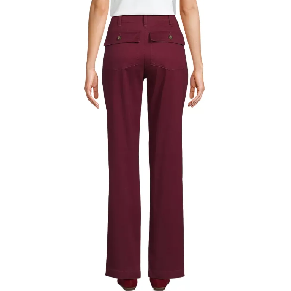 Women's High Rise Chino Utility Straight Leg Pants