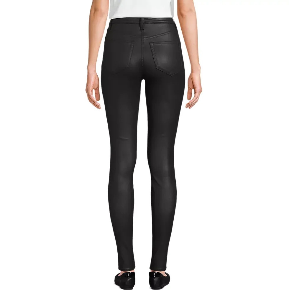 Women's High Rise Coated Denim Skinny Jeans