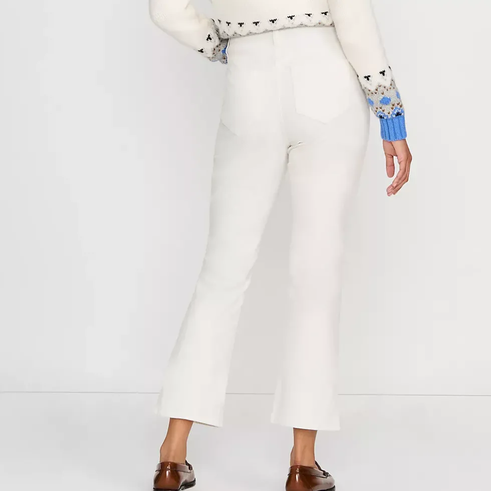 Women's High Rise Corduroy Kick Crop Pants