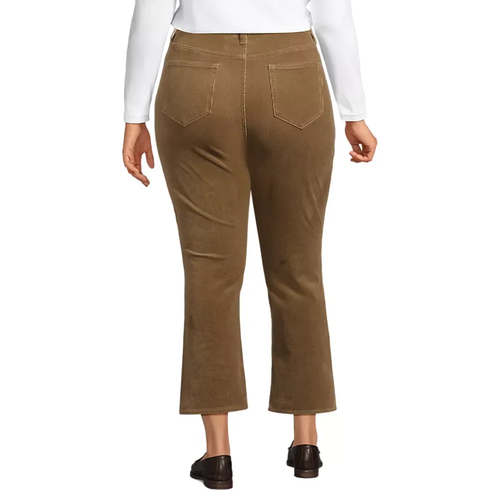 Women's High Rise Corduroy Kick Crop Pants