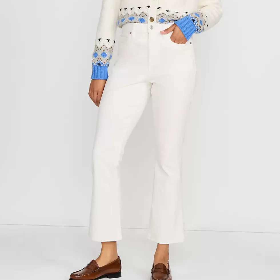 Women's High Rise Corduroy Kick Crop Pants