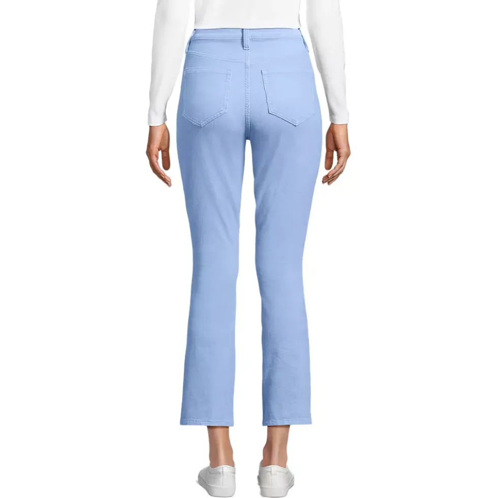 Women's High Rise Corduroy Kick Crop Pants