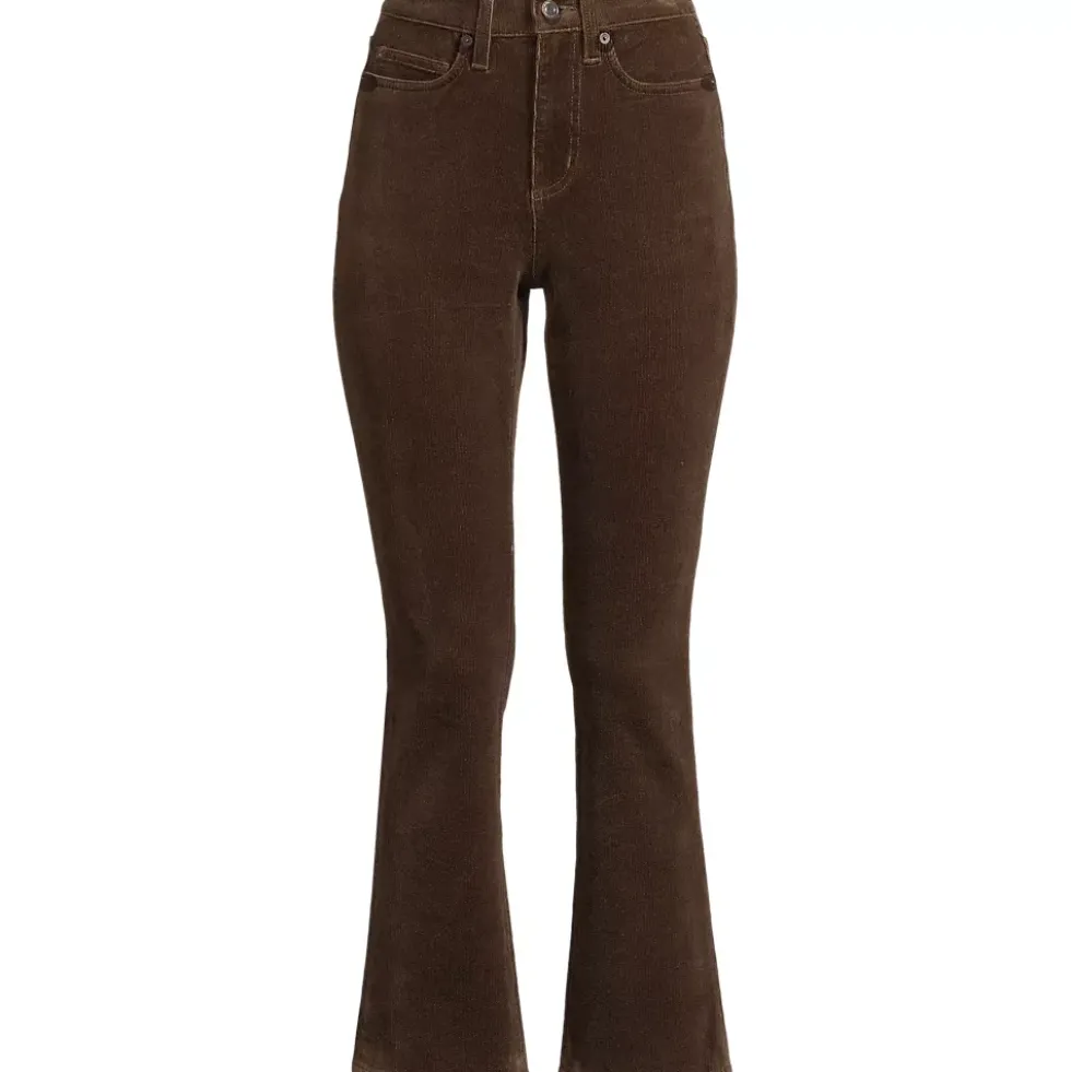 Women's High Rise Corduroy Kick Crop Pants
