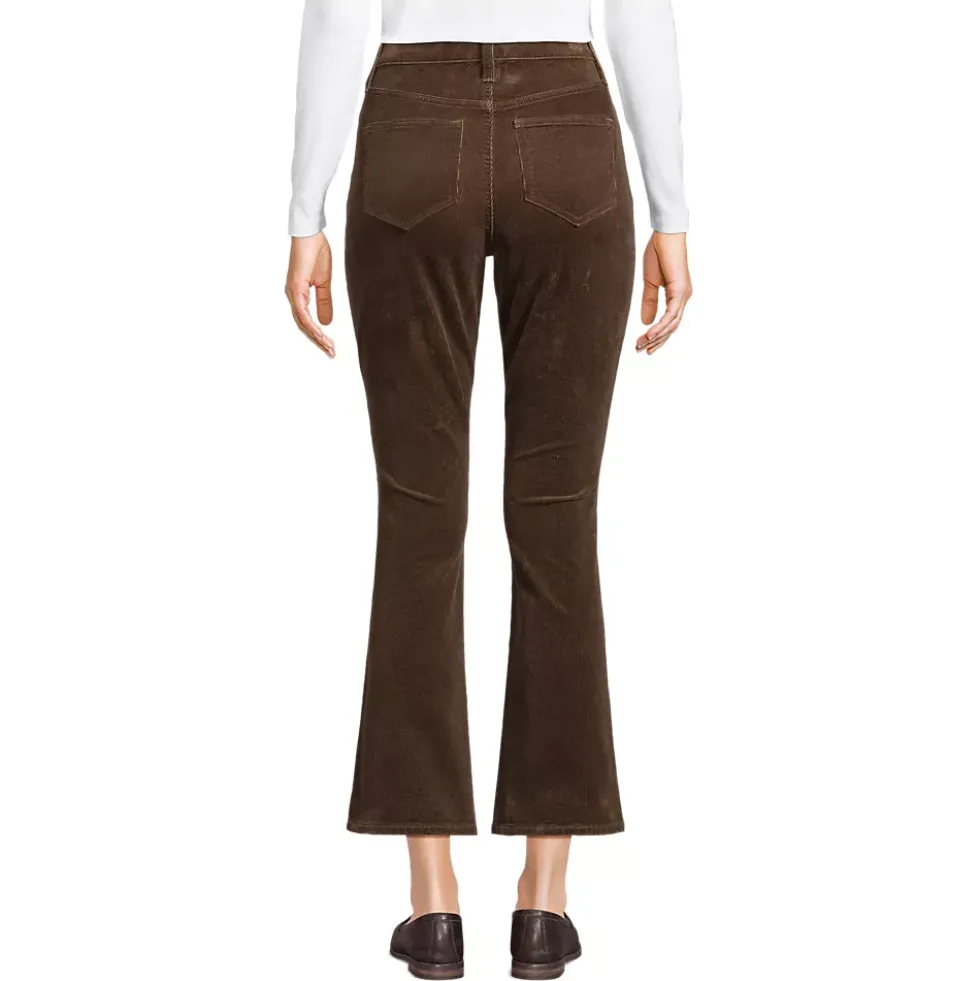 Women's High Rise Corduroy Kick Crop Pants