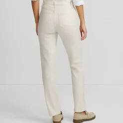 Women's High Rise Metallic Coated Denim Straight Leg Jeans