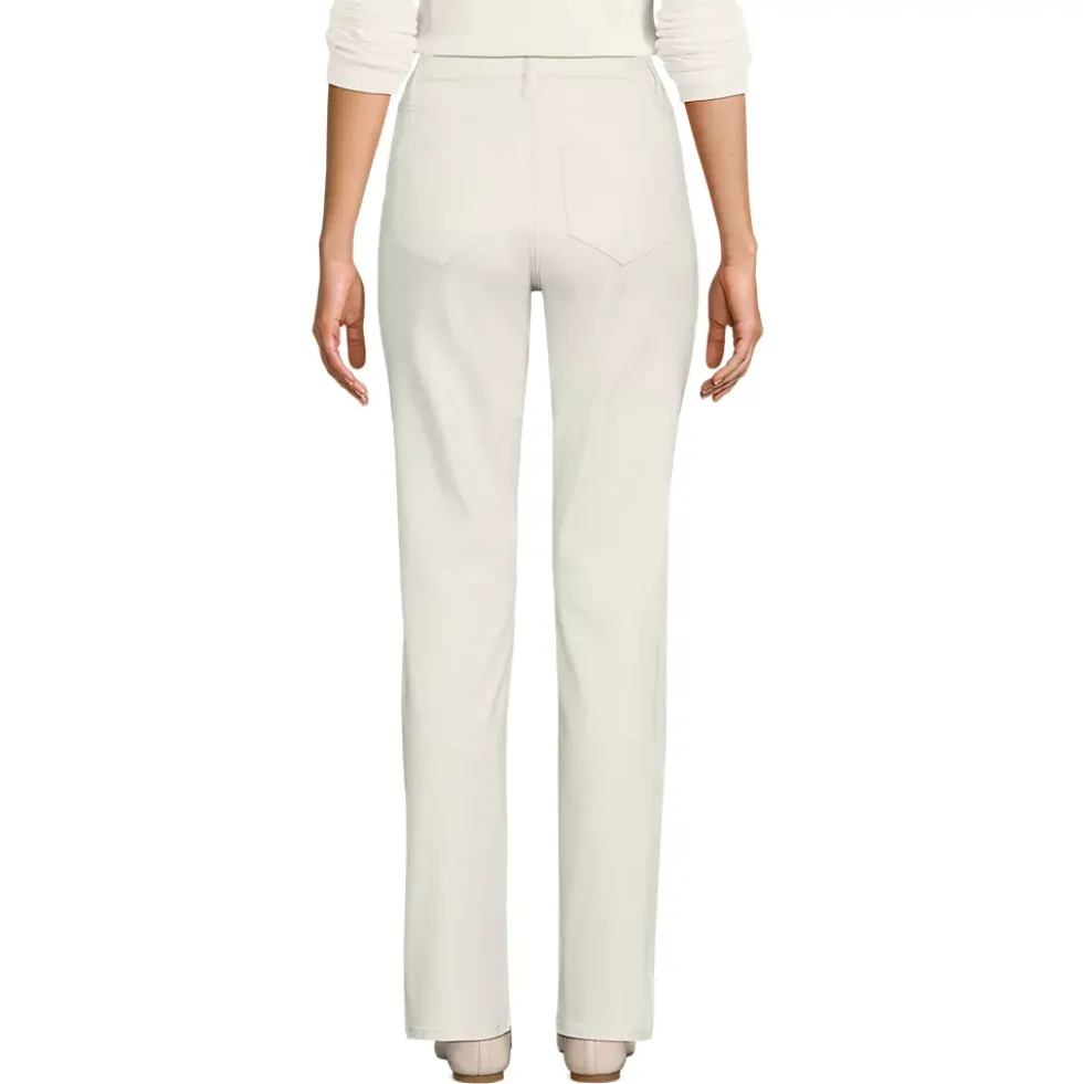 Women's High Rise Metallic Coated Denim Straight Leg Jeans