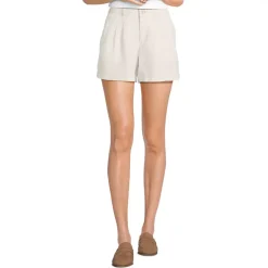 Women's High Rise Pleated A-line 5" Linen Shorts