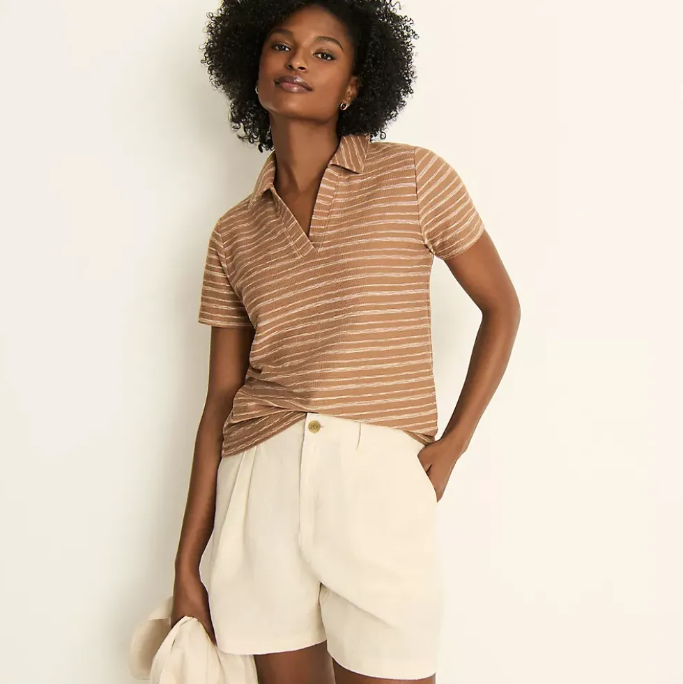 Women's High Rise Pleated A-line 5" Linen Shorts