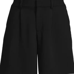Women's High Rise Pleated Crepe 7" Shorts