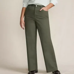 Women's High Rise 5 Pocket Wide Leg Chino Pants