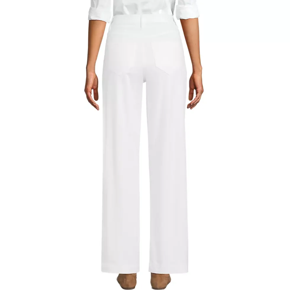 Women's High Rise 5 Pocket Wide Leg Chino Pants