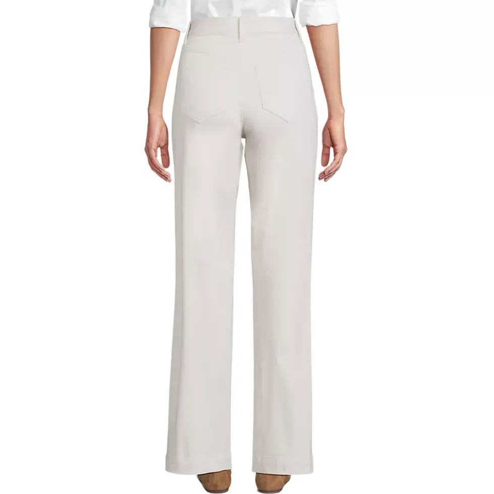 Women's High Rise 5 Pocket Wide Leg Chino Pants