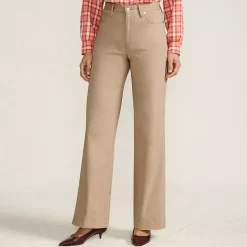 Women's High Rise 5 Pocket Wide Leg Chino Pants