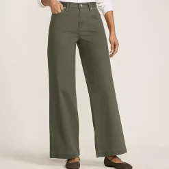 Women's High Rise 5 Pocket Wide Leg Chino Pants