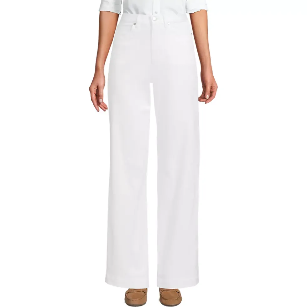 Women's High Rise 5 Pocket Wide Leg Chino Pants