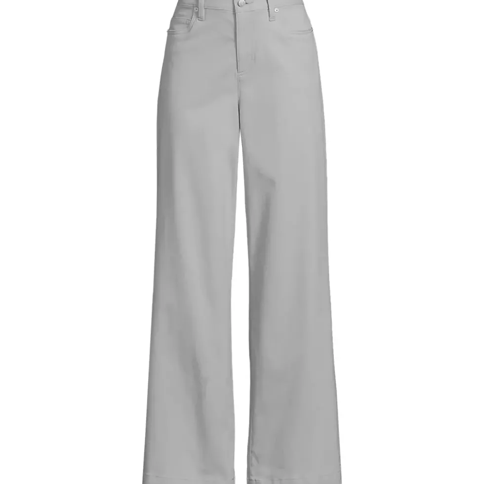 Women's High Rise 5 Pocket Wide Leg Chino Pants