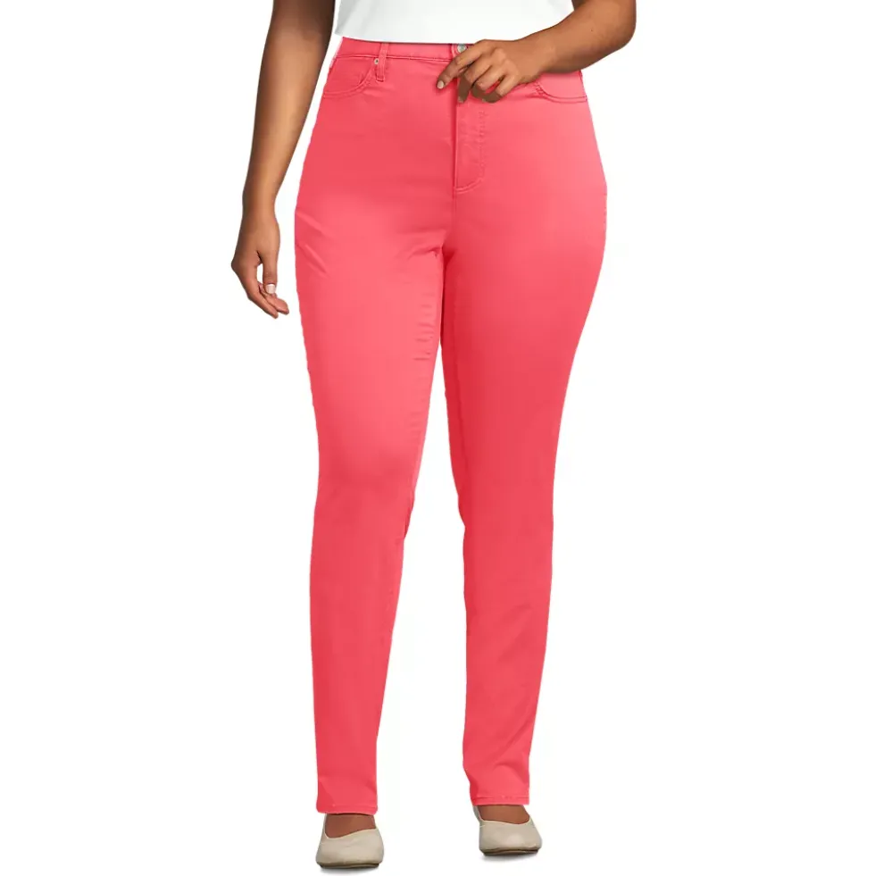 Women's High Rise Slimming 5 Pocket Chino Slim Leg Pants