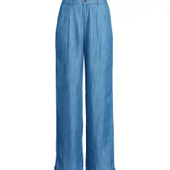 Women's High Rise TENCEL™ Fiber Pleated Wide Leg Pants