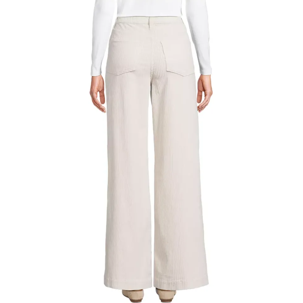 Women's High Rise Wide Leg Corduroy Pants