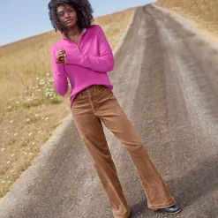 Women's High Rise Wide Leg Corduroy Pants