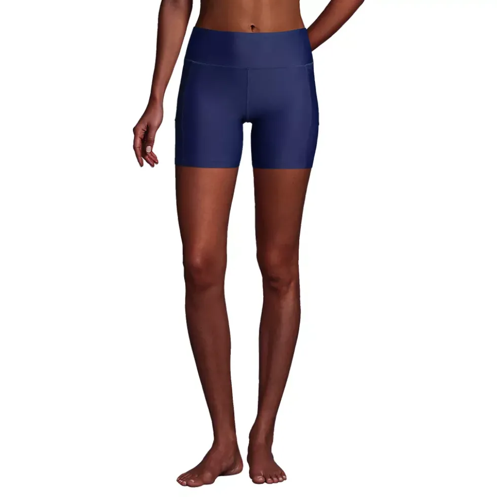 Women's 6" High Waisted Bike Swim Shorts