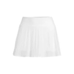 Women's High Waisted Pleated Woven Swim Skort